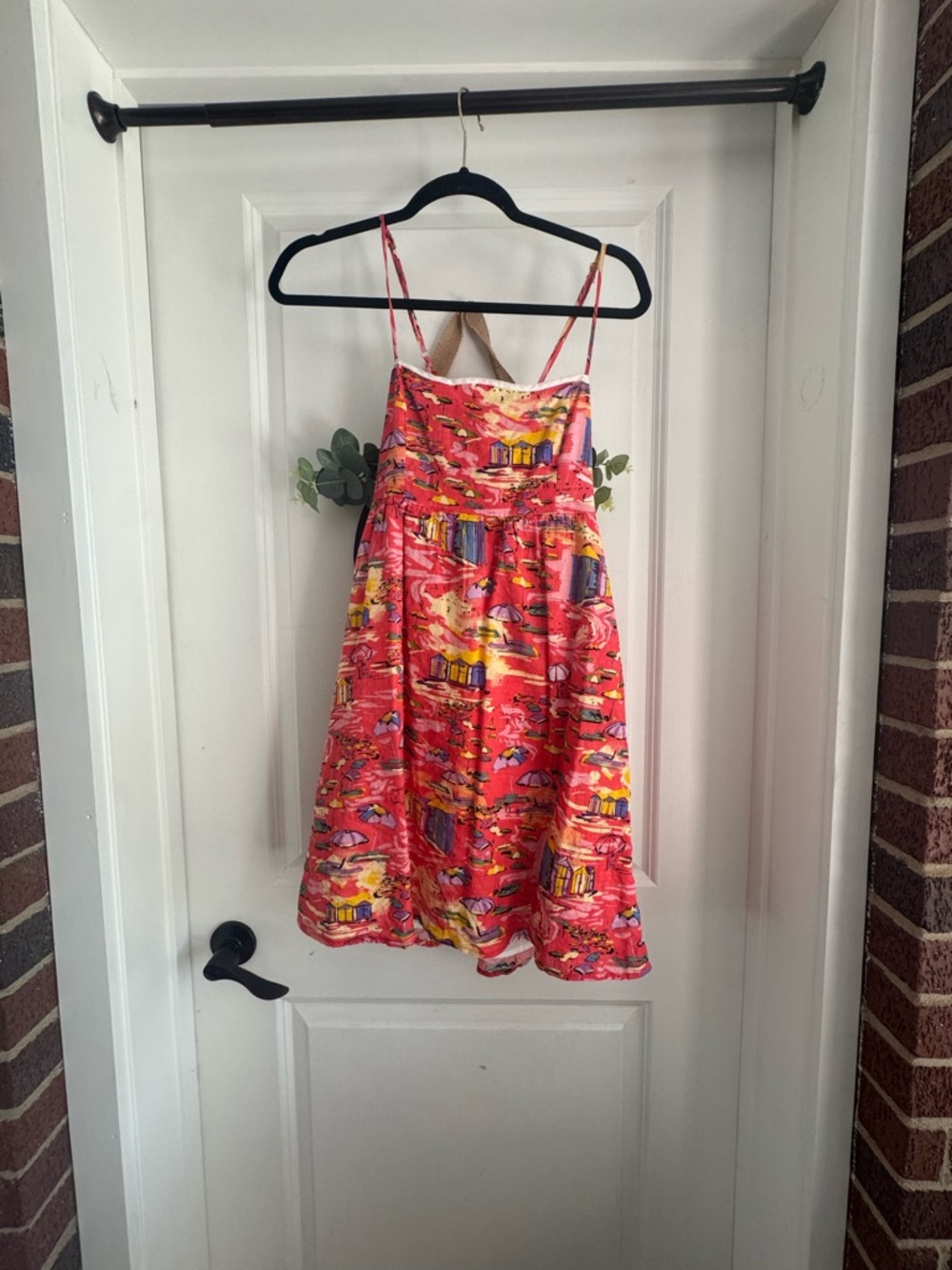 Girls' Coral Beach Print Sundress - Sleeveless Summer Dress